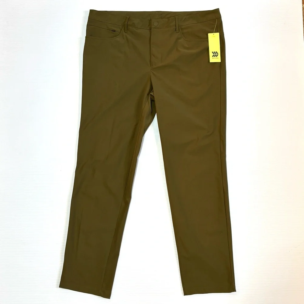 NWT Golf Pant Slim Olive Green 40 x 32 All In Motion - Picture 2 of 12